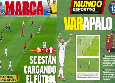 mbappe gol francia giornali spagna protesta
