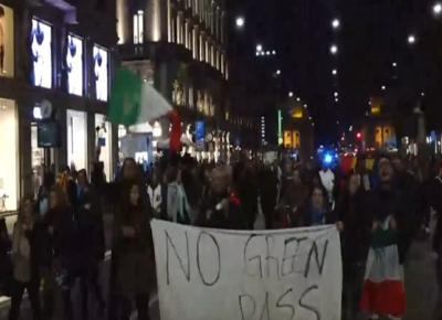 Corteo No Green Pass di Milano