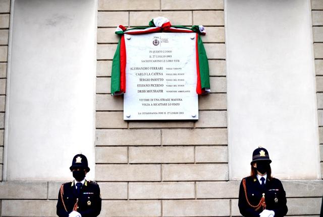 Milano, commemorazione della strage di via Palestro Milano, commemorazione della strage di via Palestro