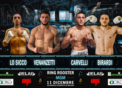 Pugilato Ring Roosters Venanzetti sfida superleggeri