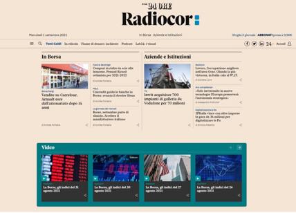 Radiocor, è online il nuovo canale d'informazione sul sito del Sole 24 Ore