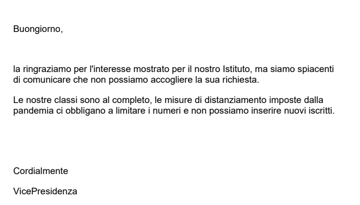 risposta scuola risposta scuola
