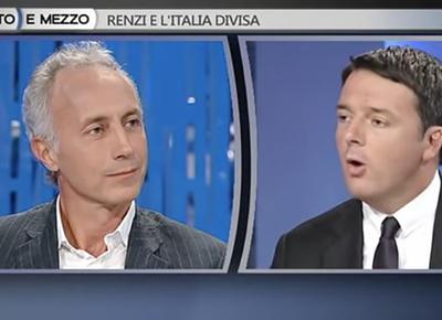 travaglio renzi scontro gruber