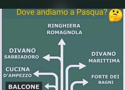 "Pasqua, Ringhiera Romagnola o Divano Sabbiadoro? Il balcone". Ironia del web