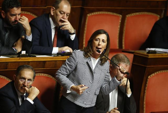 Isabella Rauti (FDI) in Senato Isabella Rauti (FDI) in Senato