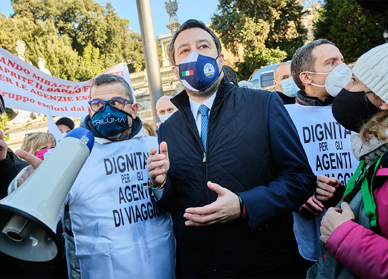 (fonte Lapresse) Matteo Salvini 