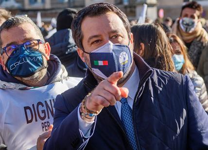 Roma, Matteo Salvini alla protesta nazionale degli operatori delle agenzie di viaggio