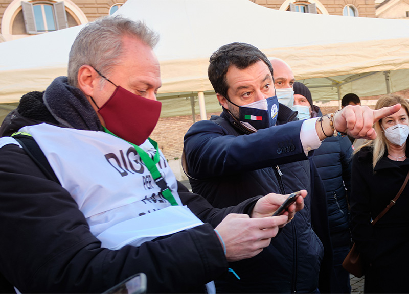 (fonte Lapresse) Matteo Salvini