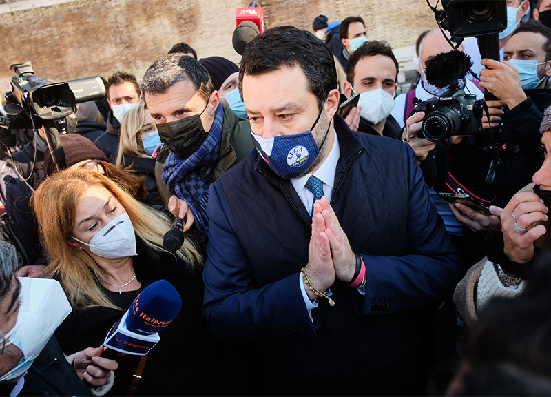 (fonte Lapresse) Matteo Salvini 
