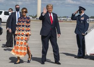 Melania "molla" Donald Trump Appena atterrati in Florida