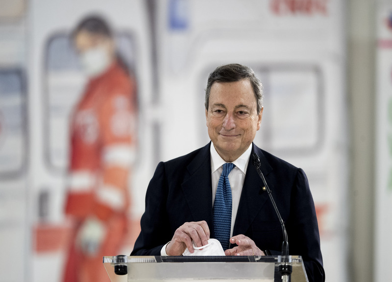 (fonte Lapresse ) Mario Draghi (fonte Lapresse ) Mario Draghi