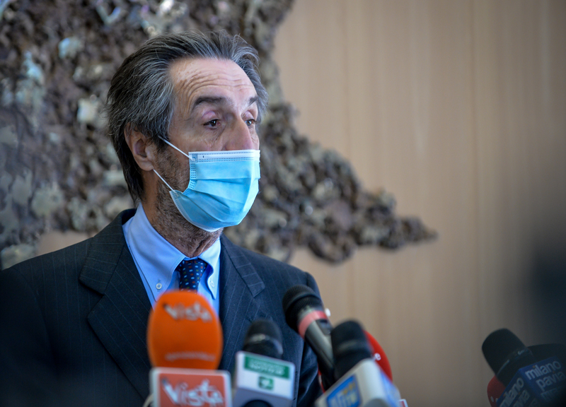 Attilio Fontana (fonte Lapresse ) Attilio Fontana (fonte Lapresse )