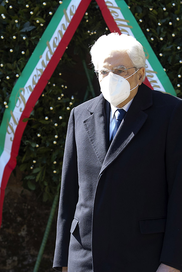 Il Presidente della Repubblica Sergio Mattarella  (fonte Lapresse )
