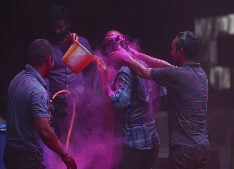 Holi Festival, la festa dei colori in India (fonte Lapresse )
