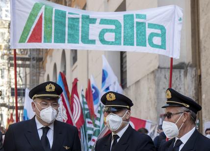 Ministero dello Sviluppo Economico - Manifestazione dei dipendenti Alitalia