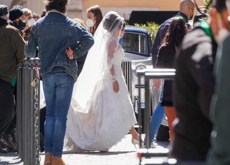 Sul set di "House of Gucci " il film di Ridley Scott Lapresse Sul set di "House of Gucci " il film di Ridley Scott Lapresse