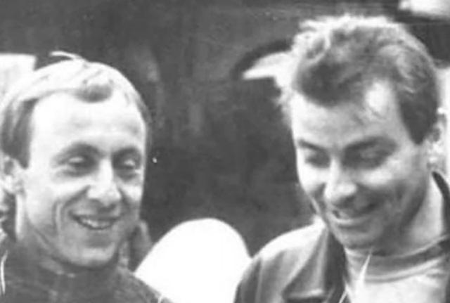 Luigi Bergamini a sinistra, Cesare Battisti a destra