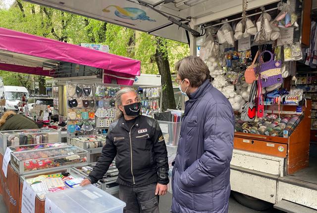 Milano: protesta degli ambulanti Milano: protesta degli ambulanti