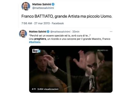 Battiato, da "piccolo uomo" a "grande maestro":Salvini cambia idea dopo 8 anni