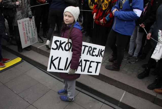 Greta Thunberg durante una manifestazione ad Amburgo, il 1 marzo 2019 (Lapresse) Greta Thunberg durante una manifestazione ad Amburgo, il 1 marzo 2019 (Lapresse)