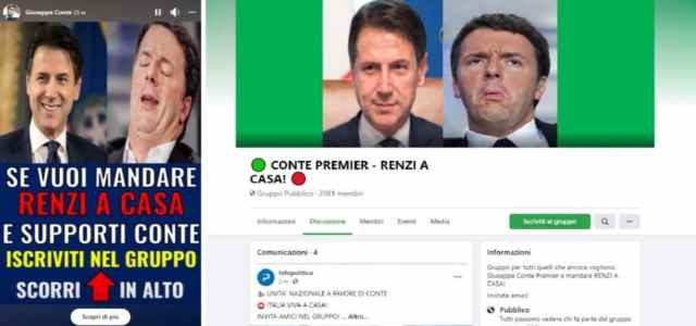 "Conte premier - Renzi a casa!" Appare foto sul Facebook di Chigi. "Hacker"