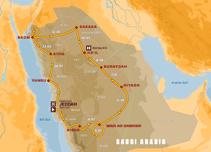 Dakar 2021, percorso, tappe e piloti