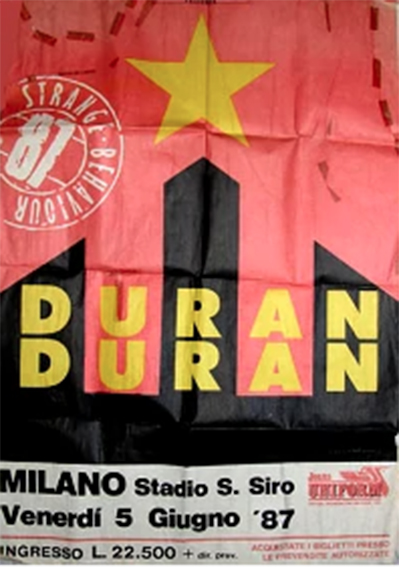 DURAN DURAN – Leggendari protagonisti degli anni '80, approdarono a San Siro con lo “Strange Behaviour tour”, sulla scia del successo dell'album “Notorious” DURAN DURAN – Leggendari protagonisti degli anni '80, approdarono a San Siro con lo “Strange Behaviour tour”, sulla scia del successo dell'album “Notorious”