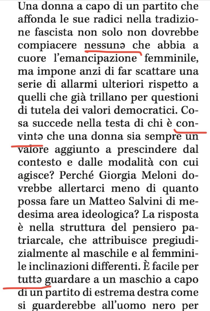 Uno screenshot dall'articolo di Michela Murgia Uno screenshot dall'articolo di Michela Murgia