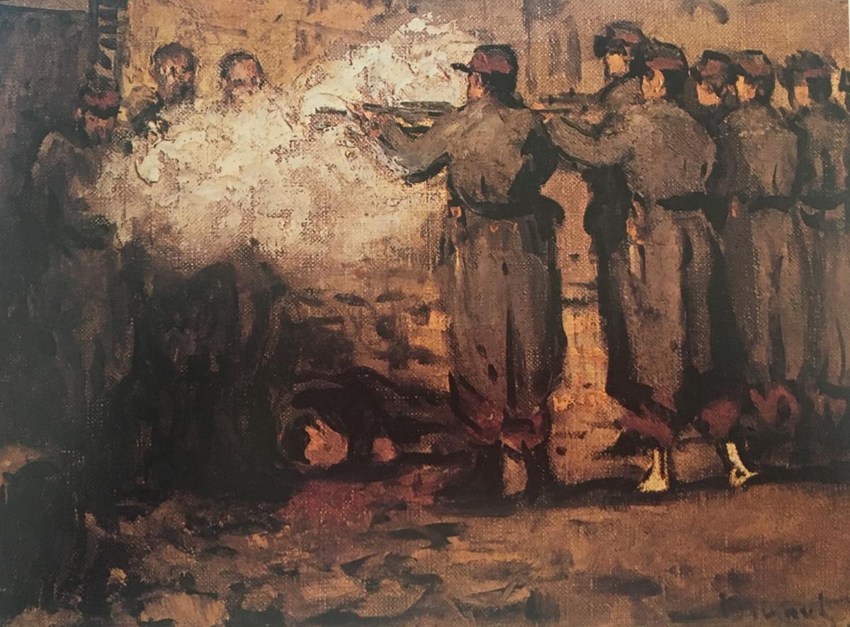 Edouard Manet - La barricade, 1871 Edouard Manet - La barricade, 1871