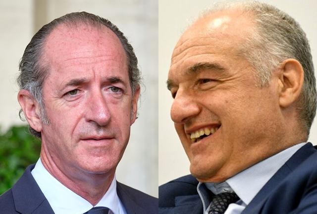 Enrico Michetti Luca Zaia Lapresse Enrico Michetti Luca Zaia Lapresse