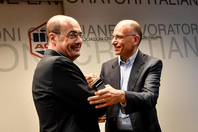 Enrico Letta Nicola Zingaretti Pd