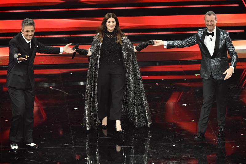 Fiorello, Laura Pausini, Amadeus Sanremo 2021