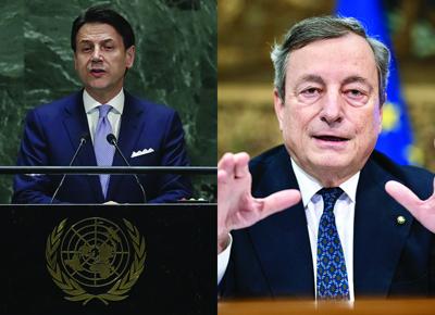 Foto Conte Draghi