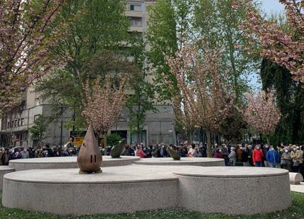 Milano: Piazza Piola, inaugurato il nuovo giardino zen Teresa Pomodoro