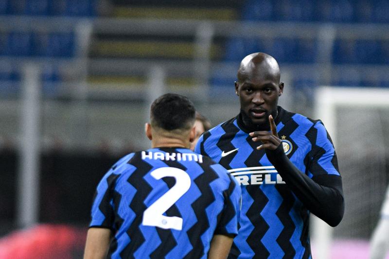 Hakimi, Romelu Lukaku (Lapresse) Hakimi, Romelu Lukaku (Lapresse)
