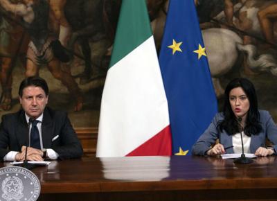 Lucia Azzolina e Giuseppe Conte