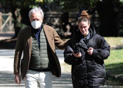 Milano Corrado Tedeschi con la figlia Camilla a passeggio al parco