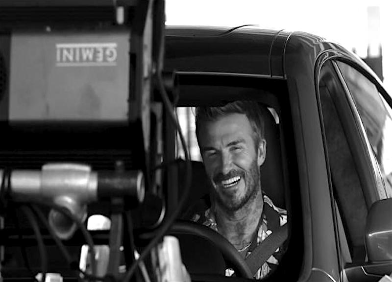 Dietro le quinte del nuovo spot della Maserati, David Beckham in stile Miami Vice
