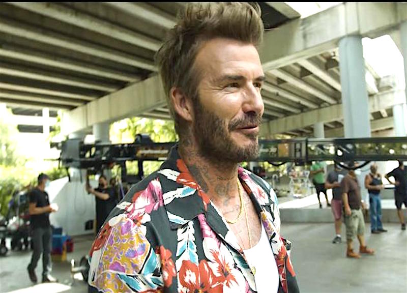 Dietro le quinte del nuovo spot della Maserati, David Beckham in stile Miami Vice