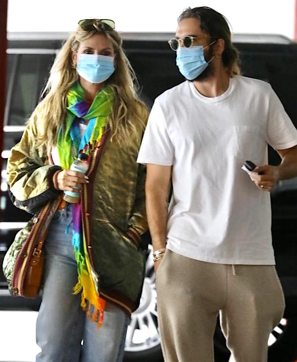 Los Angeles,Heidi Klum, stile Hippi in compagnia del fidanzato