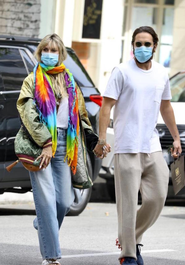 Los Angeles,Heidi Klum, stile Hippi in compagnia del fidanzato