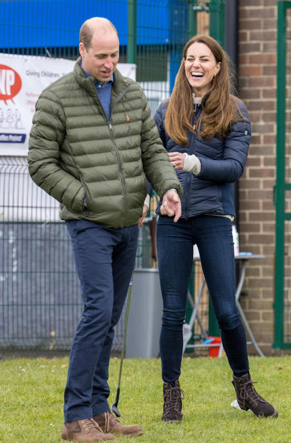 Durham,il Principe William e Kate giocano a golf al Cheesy Waffles Project