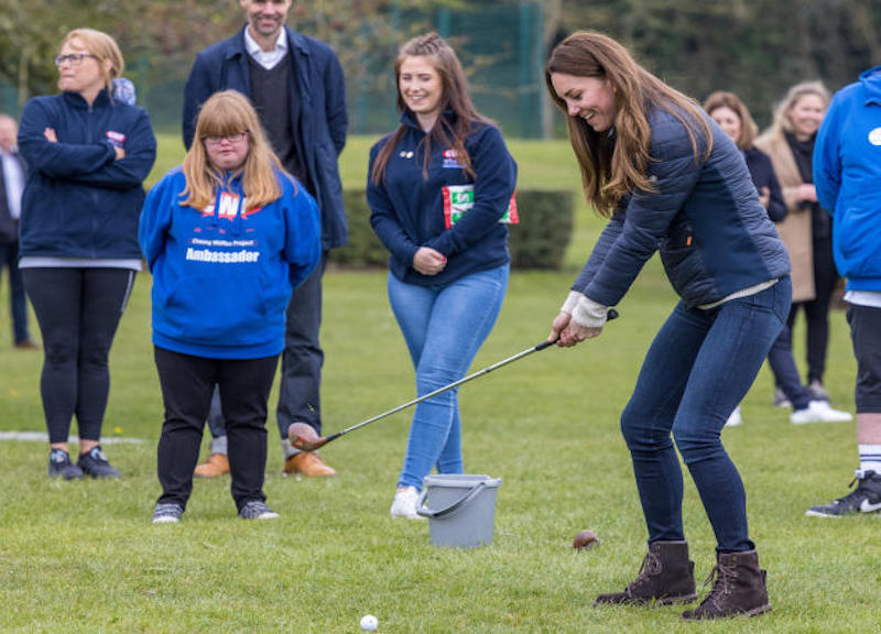 Durham,il Principe William e Kate giocano a golf al Cheesy Waffles Project