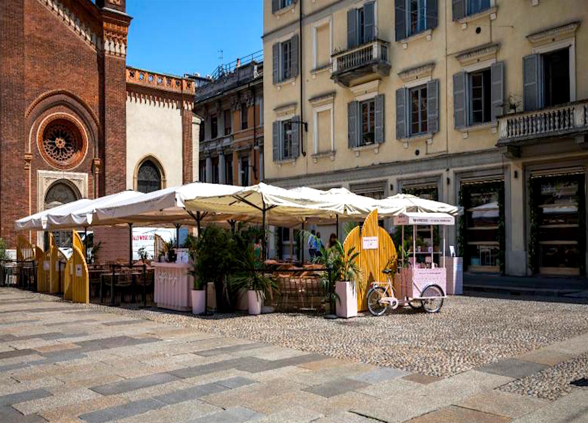 Milano, Inaugurazione Chiara Ferragni Cafè - Nespresso in piazza del Carmine