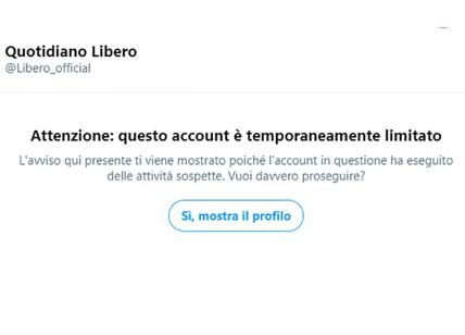 Libero, Twitter "limita" l'account. Ira social: "Lese libertà d'opinione"