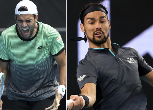 Matteo Berrettini - Fabio Fognini (Lapresse)