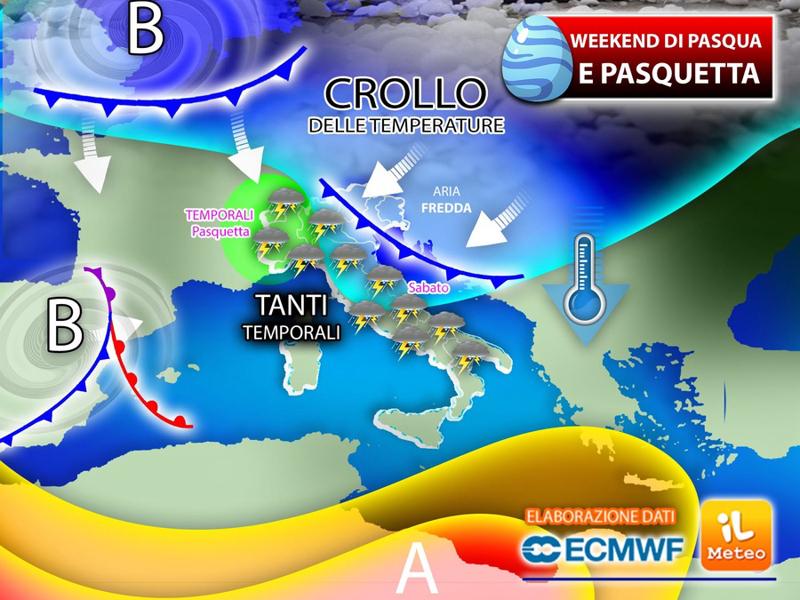 meteo previsioni weekend pasqua pasquetta