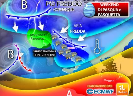 Meteo weekend Pasqua e Pasquetta, arrivano grandine e neve: cambia tutto