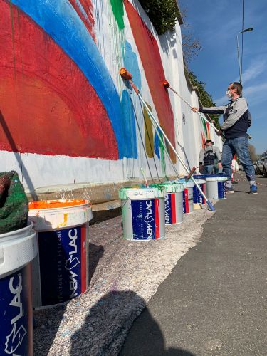 Gli spazi dove è in corso di realizzazione un murale dedicato a Diabolik Gli spazi dove è in corso di realizzazione un murale dedicato a Diabolik