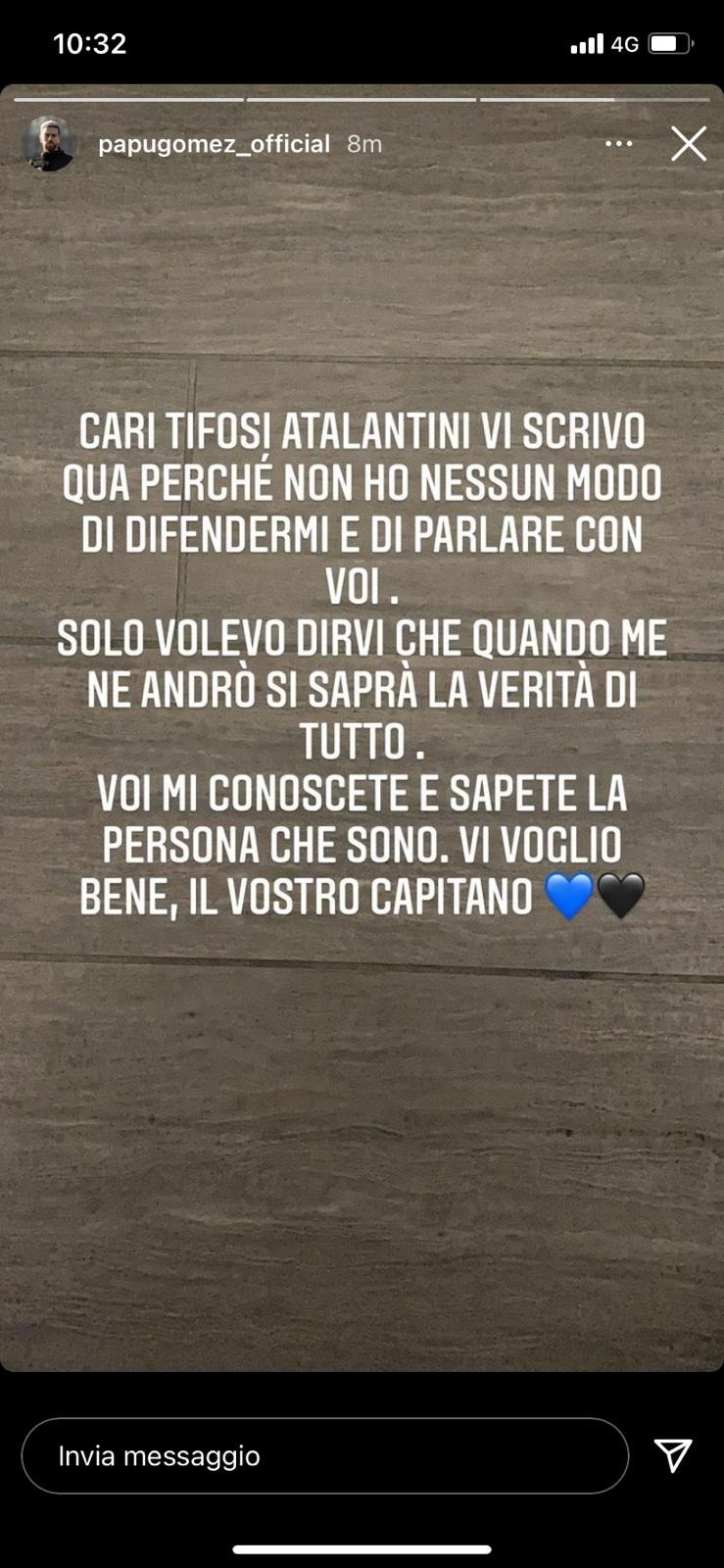 papu gomez storia instagram